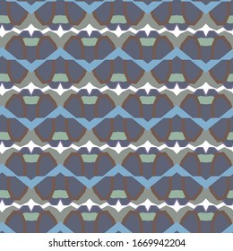 Seamless vector pattern in geometric ornamental style