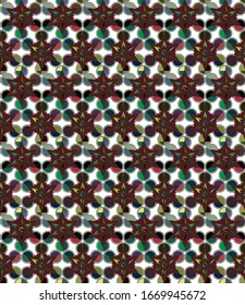 Seamless vector pattern in geometric ornamental style