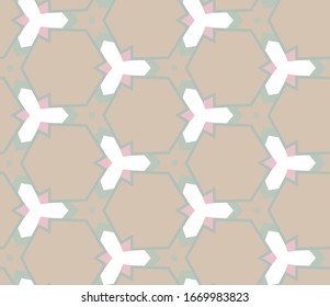 Seamless vector pattern in geometric ornamental style