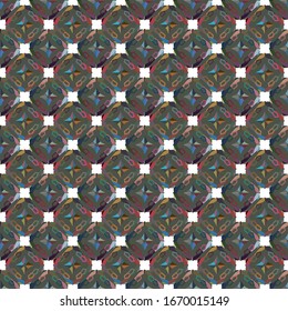 Seamless vector pattern in geometric ornamental style