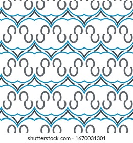 Seamless vector pattern in geometric ornamental style