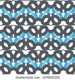 Seamless vector pattern in geometric ornamental style