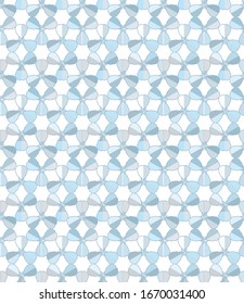 Seamless vector pattern in geometric ornamental style