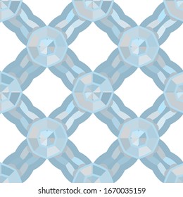 Seamless vector pattern in geometric ornamental style