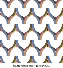 Seamless vector pattern in geometric ornamental style