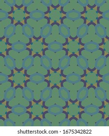 Seamless vector pattern in geometric ornamental style