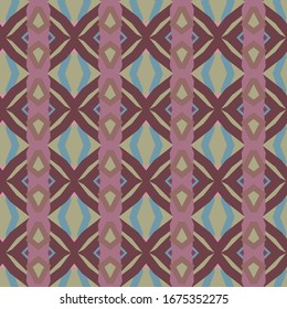 Seamless vector pattern in geometric ornamental style