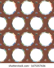 Seamless vector pattern in geometric ornamental style