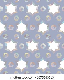 Seamless vector pattern in geometric ornamental style