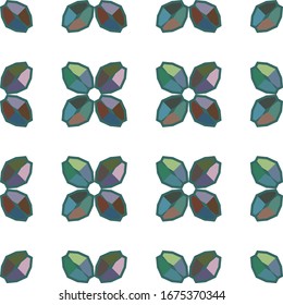 Seamless vector pattern in geometric ornamental style