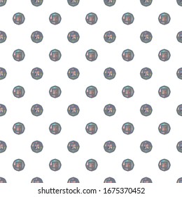 Seamless vector pattern in geometric ornamental style