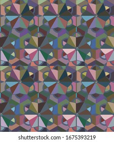Seamless vector pattern in geometric ornamental style