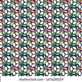 Seamless vector pattern in geometric ornamental style