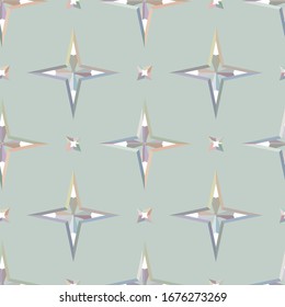 Seamless vector pattern in geometric ornamental style