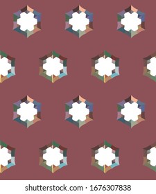 Seamless vector pattern in geometric ornamental style