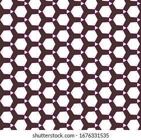 Seamless vector pattern in geometric ornamental style