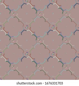 Seamless vector pattern in geometric ornamental style