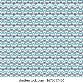 Seamless vector pattern in geometric ornamental style