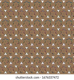 Seamless vector pattern in geometric ornamental style