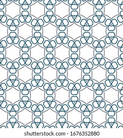 Seamless vector pattern in geometric ornamental style
