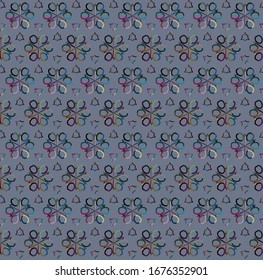 Seamless vector pattern in geometric ornamental style