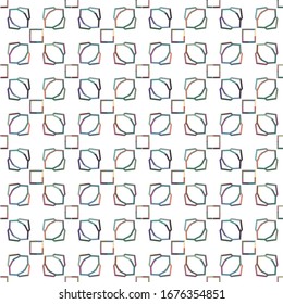 Seamless vector pattern in geometric ornamental style