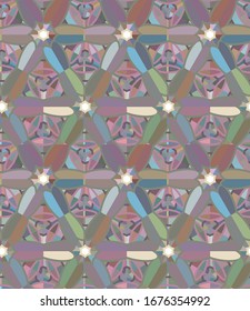 Seamless vector pattern in geometric ornamental style