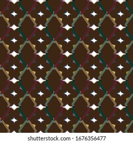 Seamless vector pattern in geometric ornamental style