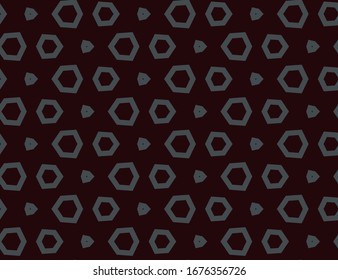 Seamless vector pattern in geometric ornamental style