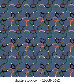 Seamless vector pattern in geometric ornamental style