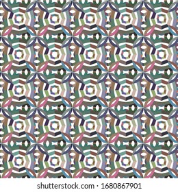 Seamless vector pattern in geometric ornamental style