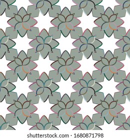 Seamless vector pattern in geometric ornamental style