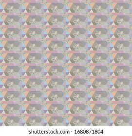 Seamless vector pattern in geometric ornamental style