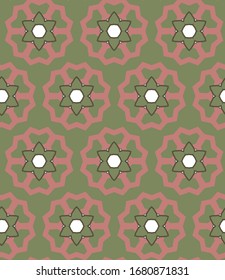 Seamless vector pattern in geometric ornamental style