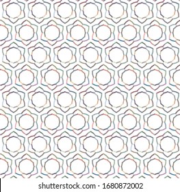 Seamless vector pattern in geometric ornamental style