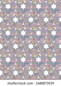 Seamless vector pattern in geometric ornamental style