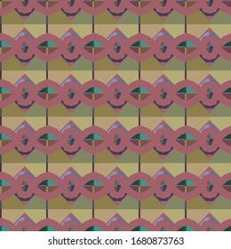 Seamless vector pattern in geometric ornamental style