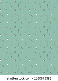 Seamless vector pattern in geometric ornamental style