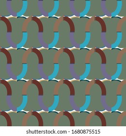 Seamless vector pattern in geometric ornamental style