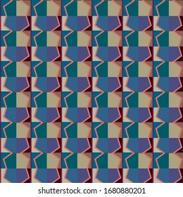 Seamless vector pattern in geometric ornamental style