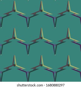 Seamless vector pattern in geometric ornamental style