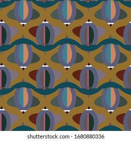 Patrón vectorial sin fisuras en estilo ornamental geométrico