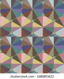 Seamless vector pattern in geometric ornamental style