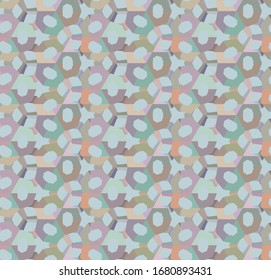 Seamless vector pattern in geometric ornamental style