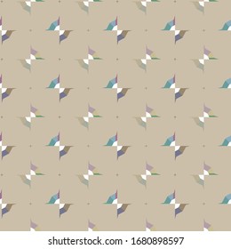 Seamless vector pattern in geometric ornamental style