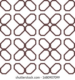 Seamless vector pattern in geometric ornamental style