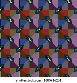 Seamless vector pattern in geometric ornamental style