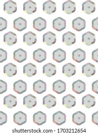 Seamless vector pattern in geometric ornamental style