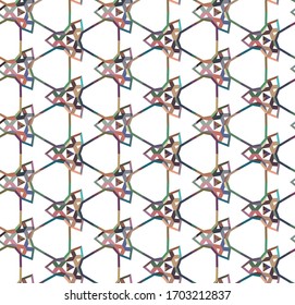 Seamless vector pattern in geometric ornamental style