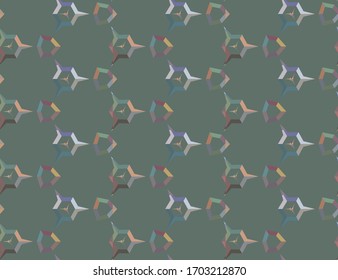 Seamless vector pattern in geometric ornamental style
